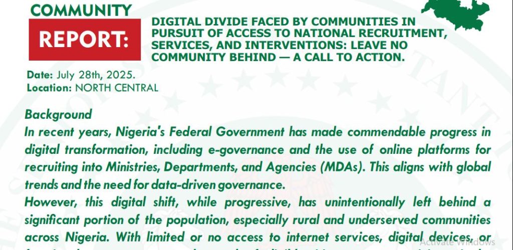 Ridging the Digital Divide in North Central: A Call to Leave No Community Behind
